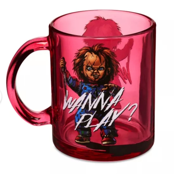 🆕 Chucky Wanna Play Glass Coffee Mug - 17.5 oz., New - Picture 2 of 7